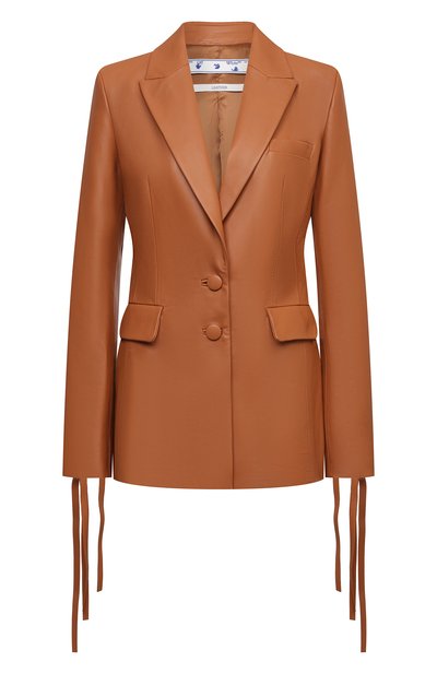 Женский кожаный жакет OFF-WHITE, арт. 0WJA042S21LEA001