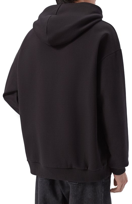 Хлопковое худи HUGO 50554477 Чёрный  50554477 Фото 4