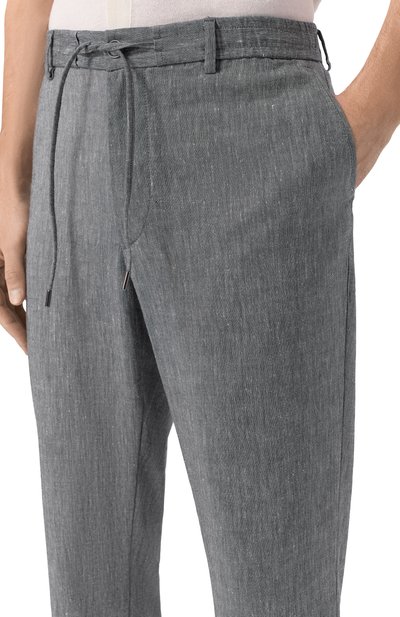 Брюки изо льна и вискозы BOSS, арт. 50540480, фото 5