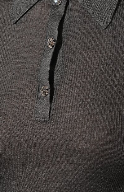 Шелковое поло PRADA, арт. P24I1L-1Y82-F0480-212, фото 5