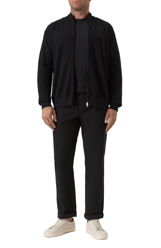 Футболка из вискозы и хлопка Brunello Cucinelli MR8061336 Чёрный  MR8061336 Фото 2