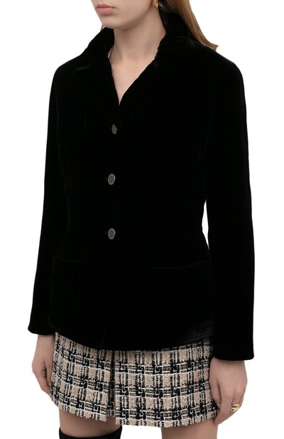 Бархатный жакет GIORGIO ARMANI, арт. 1WHGG0PL/T01FD, фото 3