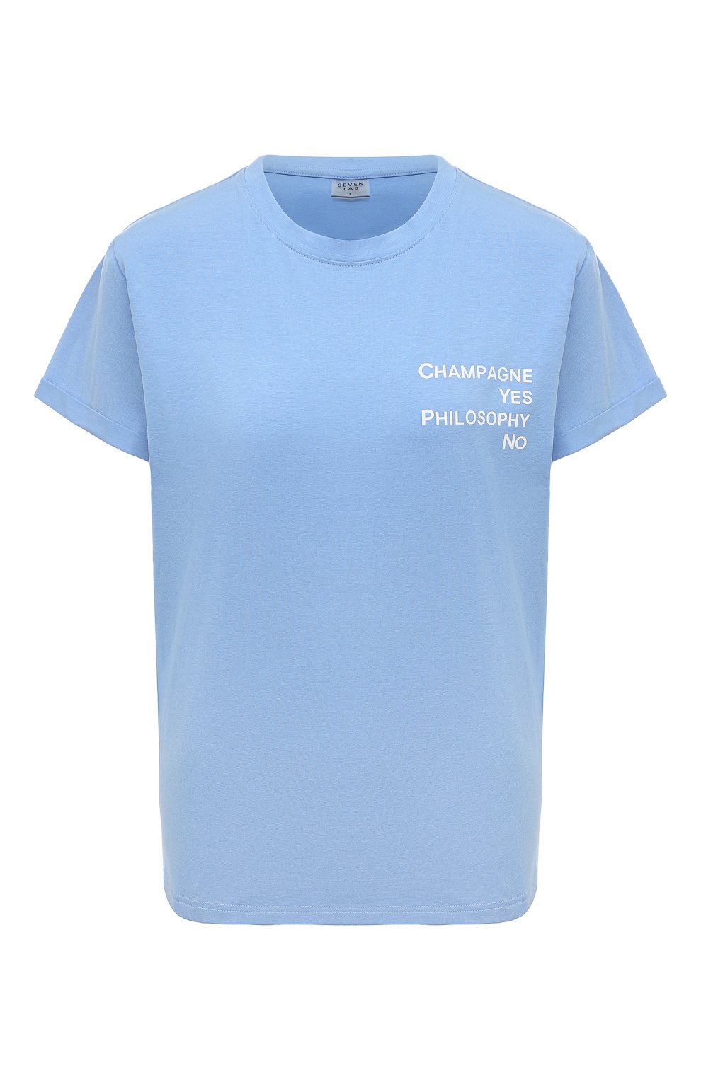 Хлопковая футболка SEVEN LAB, арт. T20-CYPN blue, фото 1