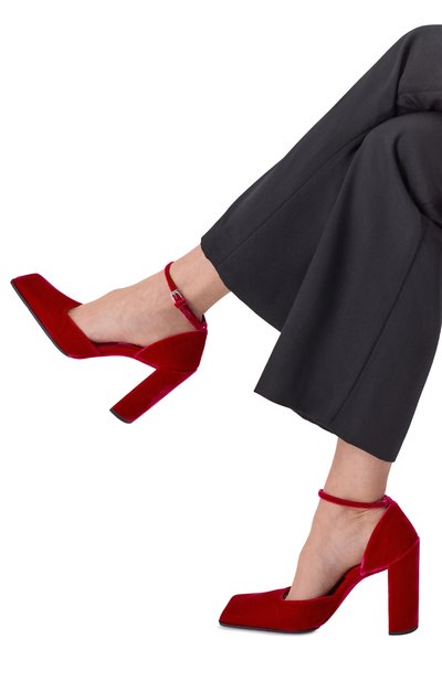 Бархатные туфли d'orsay ALAIA, арт. AA3E1008A014, фото 2