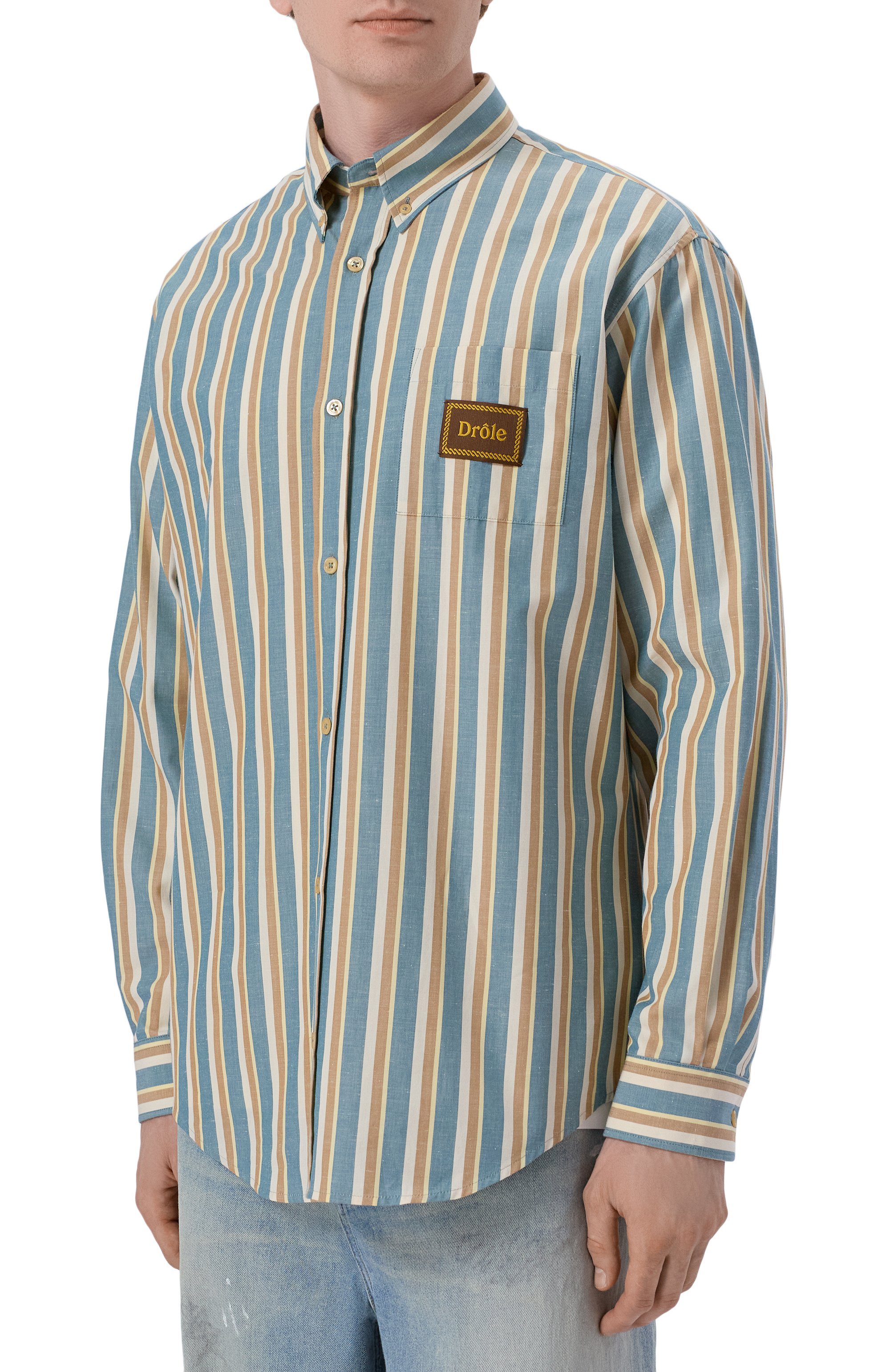 Хлопковая рубашка DROLE DE MONSIEUR, арт. K-SH240-C0281-WG, фото 3