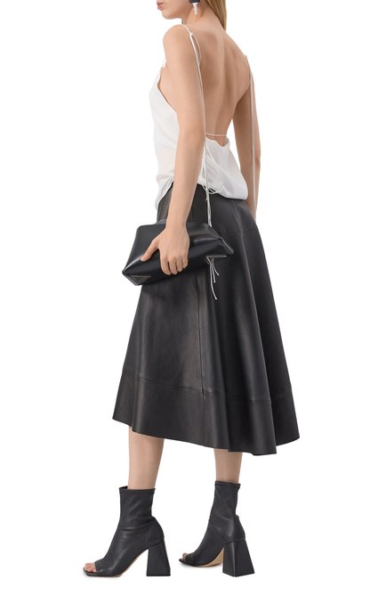 Женский топ ANN DEMEULEMEESTER белого цвета, арт. B0012431/FA563 | Фото 2 (Длина (для топов): Стандартные; Материал сплава: Проставлено; Драгоценные камни: Проставлено; Материал внешний: Синтетический материал)