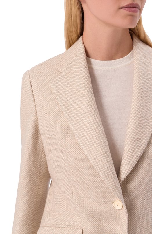Жакет из шерсти и шелка MVST SDG200/S0733903 Бежевый  SDG200/S0733903 Фото 5