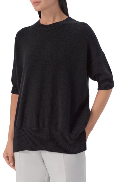 Кашемировый пуловер JIL SANDER черного цвета по цене 184000 руб., арт. J02GP0014/J13206, фото 3 Кашемировый пуловер JIL SANDER, арт. J02GP0014/J13206, фото 3