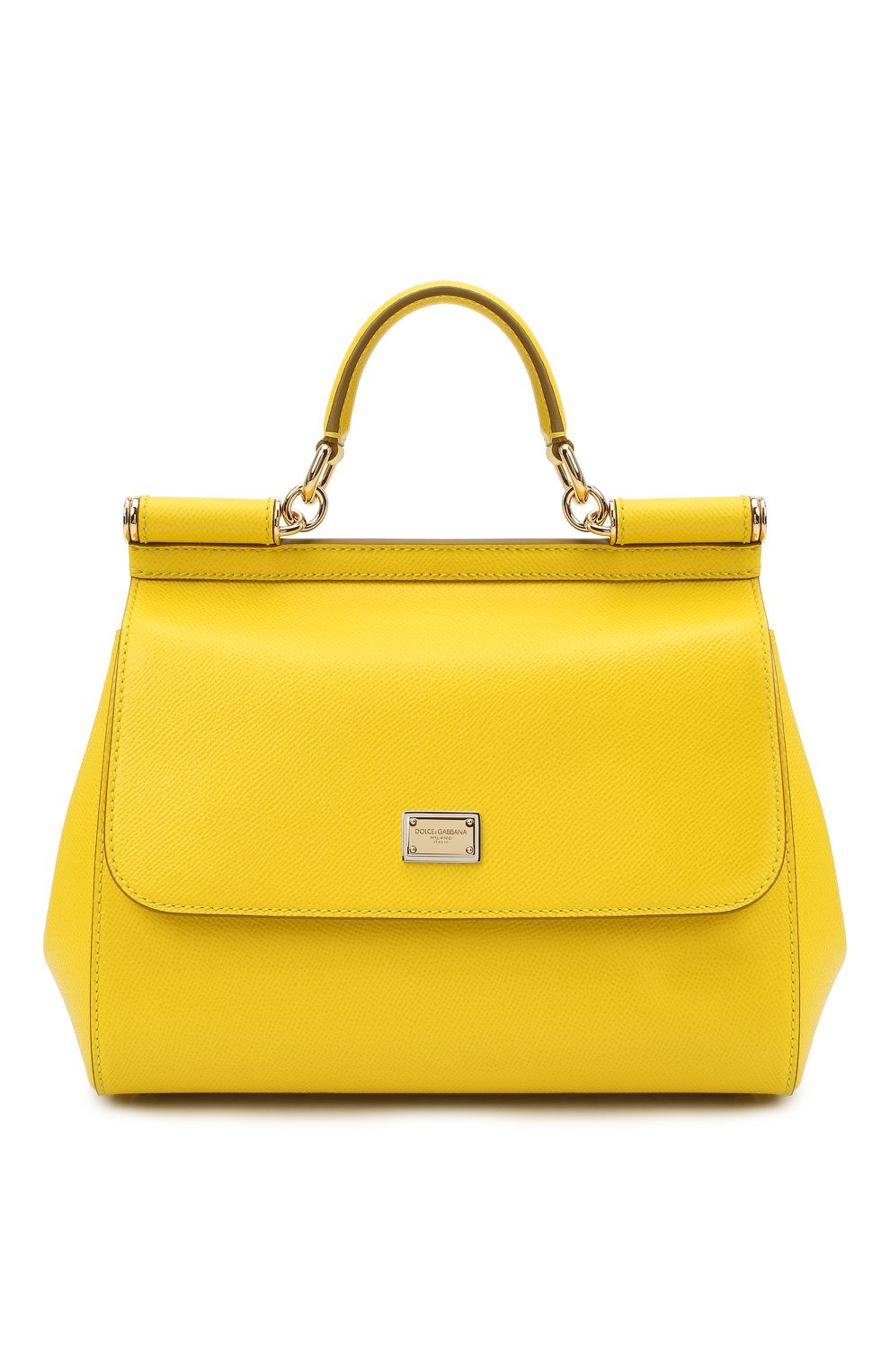 Сумка sicily medium DOLCE & GABBANA желтого цвета по цене 229000 руб., арт. BB6002/A1001, фото 1 Сумка sicily medium DOLCE & GABBANA, арт. BB6002/A1001, фото 1