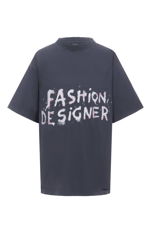 Хлопковая футболка Balenciaga 831305/TSVC5 Серый 831305/TSVC5