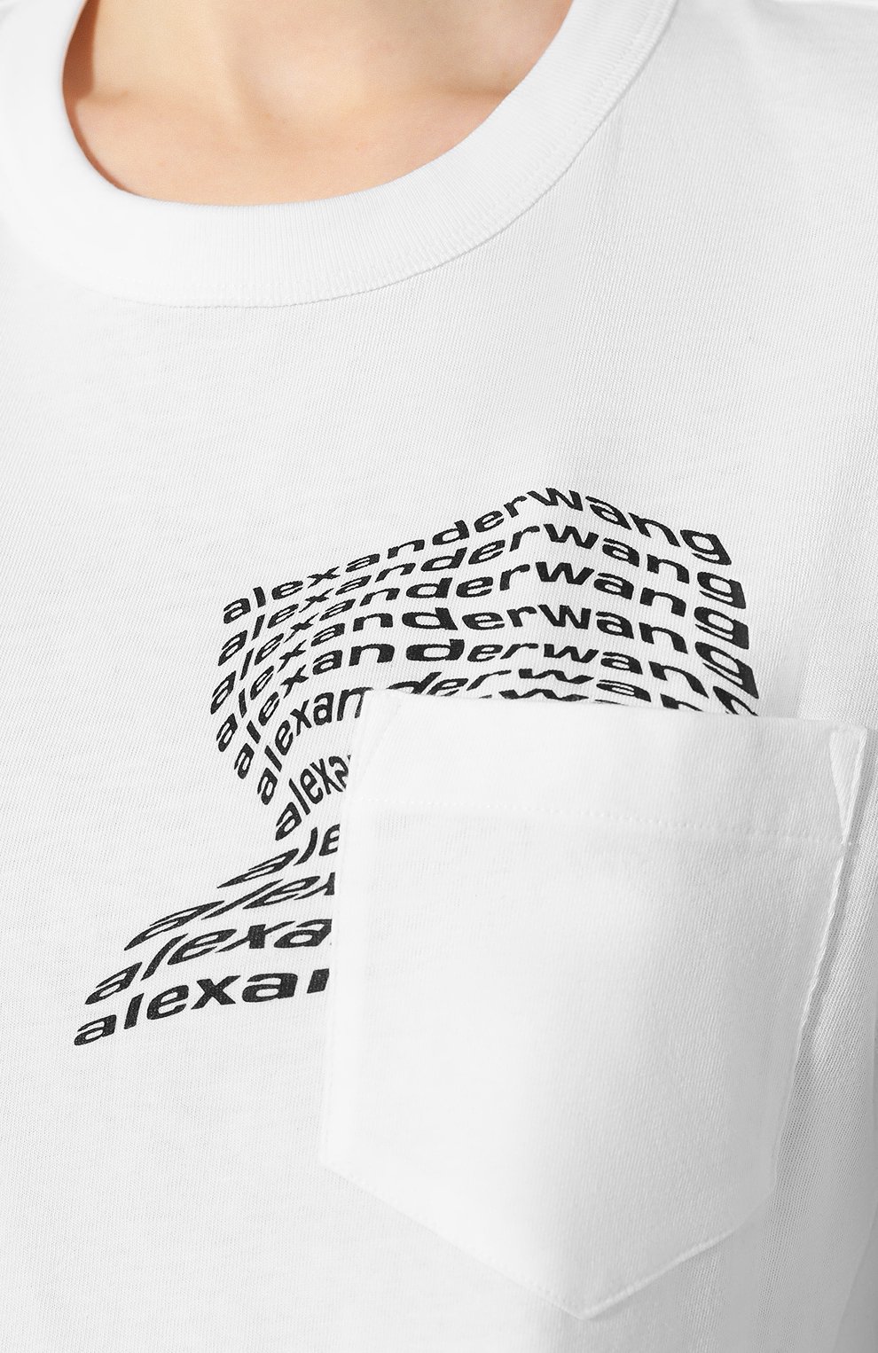 Хлопковая майка ALEXANDERWANG.T белого цвета по цене 19750 руб., арт. 4CC1201092, фото 5 Хлопковая майка ALEXANDERWANG.T, арт. 4CC1201092, фото 5