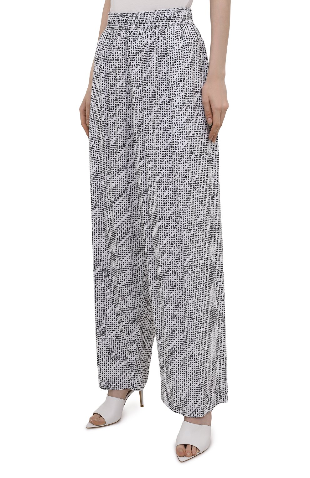 Брюки из вискозы BALENCIAGA черно-белого цвета по цене 86300 руб., арт. 658901/TKL44, фото 3 Брюки из вискозы BALENCIAGA, арт. 658901/TKL44, фото 3