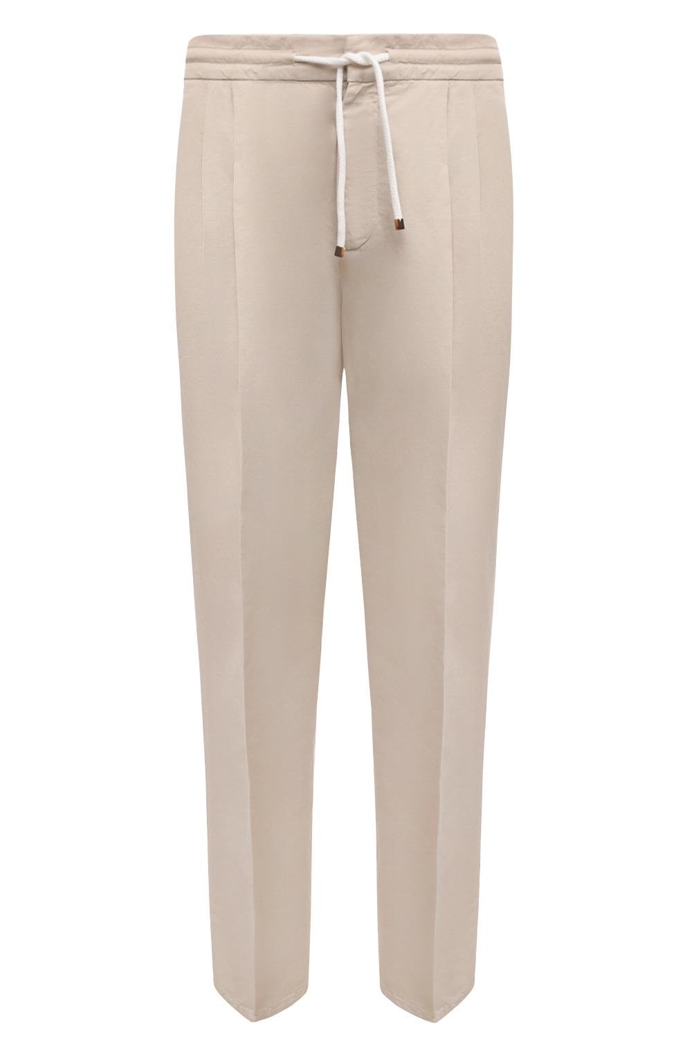 Брюки изо льна и хлопка BRUNELLO CUCINELLI, арт. M291DE1710, фото 1