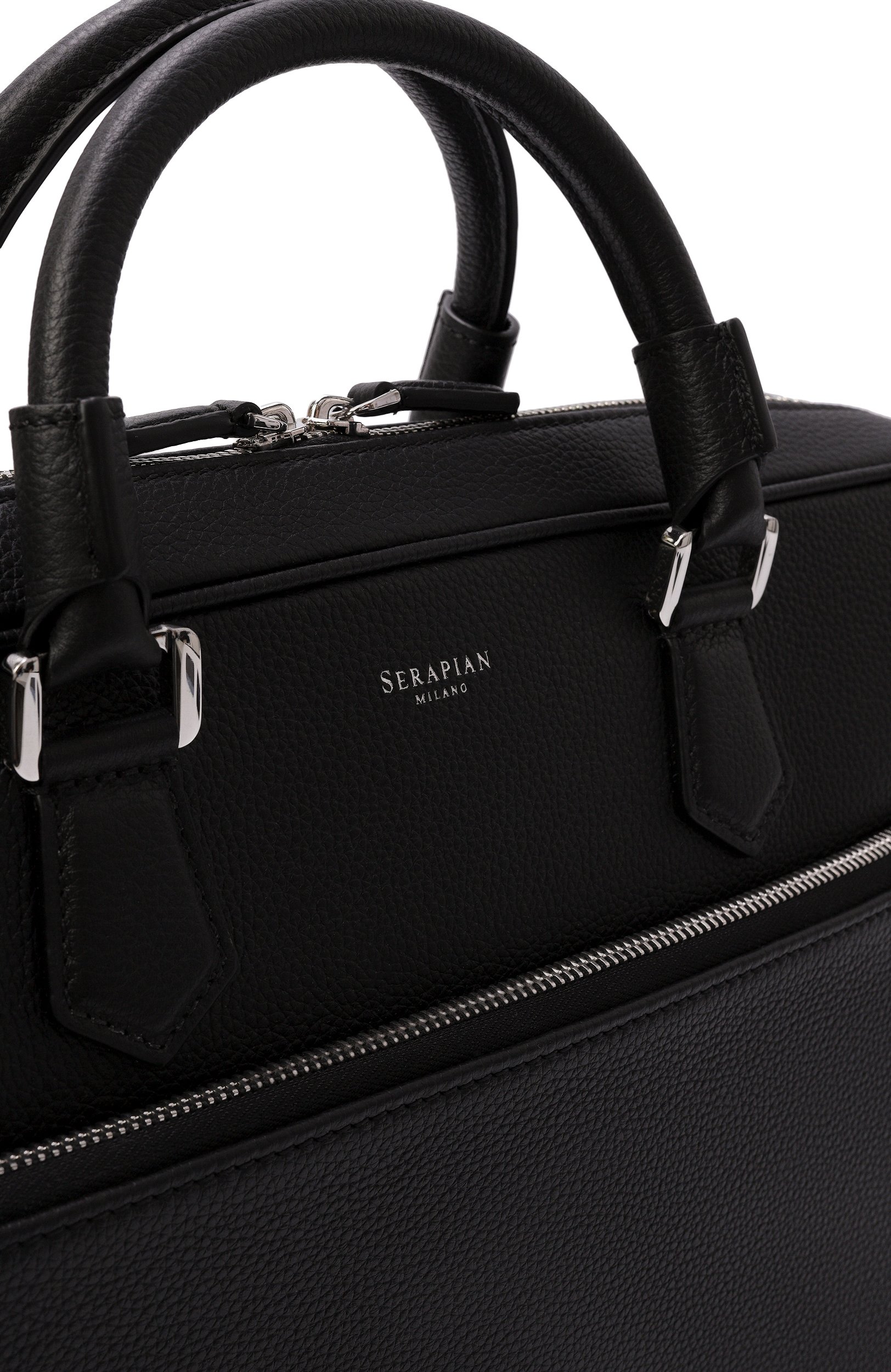 Портфель SERAPIAN MILANO черного цвета по цене 209500 руб., арт. SRCCHMLL706540Y, фото 5 Портфель SERAPIAN MILANO, арт. SRCCHMLL706540Y, фото 5