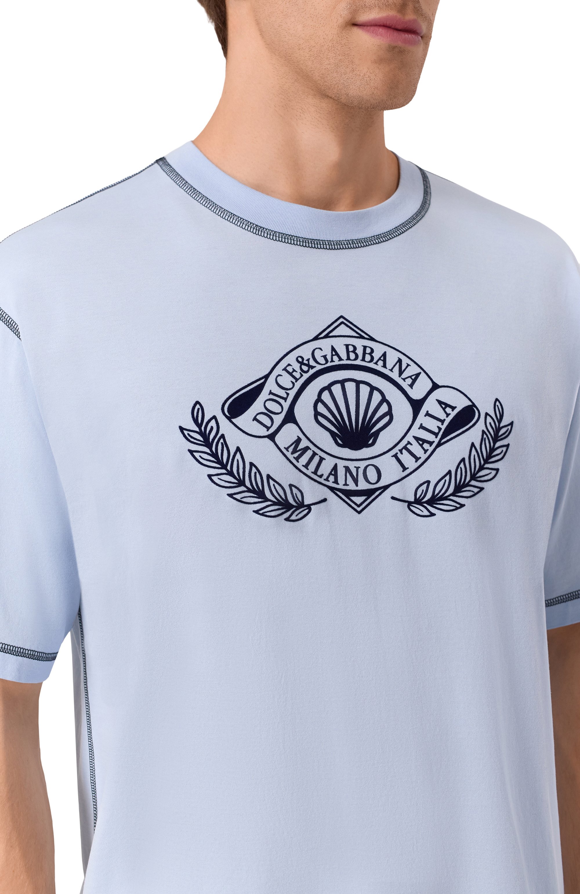 Хлопковая футболка DOLCE & GABBANA, арт. G8PN9T/G7PEC, фото 5