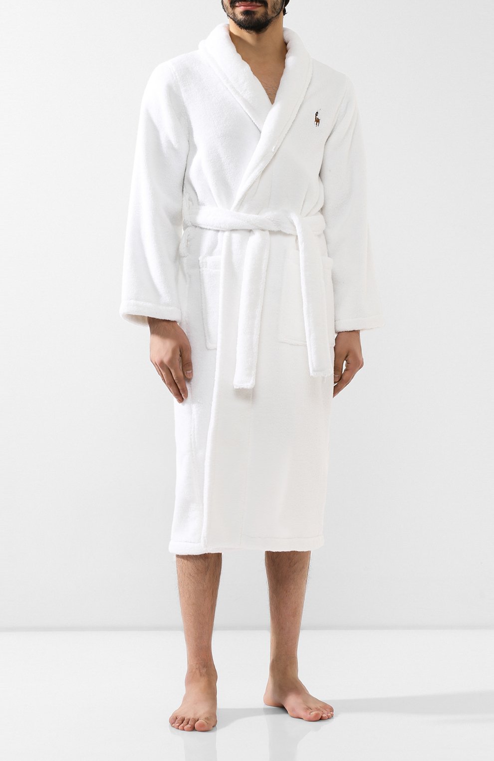 Хлопковый халат POLO RALPH LAUREN белого цвета по цене 16450 руб., арт. 714621695, фото 2 Хлопковый халат POLO RALPH LAUREN, арт. 714621695, фото 2