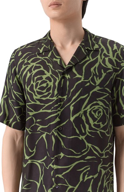 Рубашка из вискозы DRIES VAN NOTEN черного цвета по цене 94200 руб., арт. 020742/3244, фото 5 Рубашка из вискозы DRIES VAN NOTEN, арт. 020742/3244, фото 5