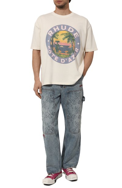 Джинсы ksubi x juice wrld KSUBI голубого цвета по цене 27700 руб., арт. MJW23PA001, фото 2 Джинсы ksubi x juice wrld KSUBI, арт. MJW23PA001, фото 2