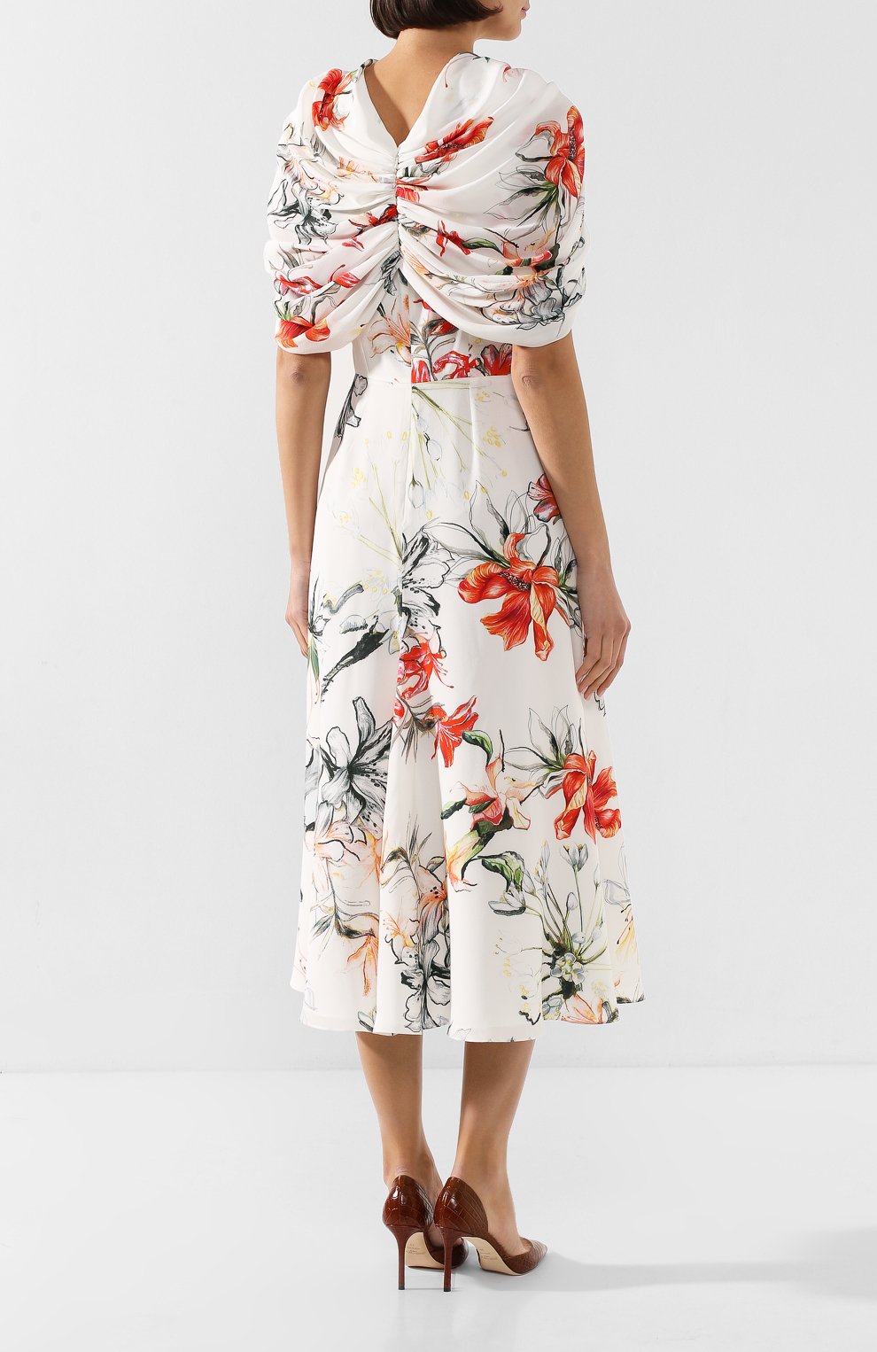 Шелковое платье ALEXANDER MCQUEEN разноцветного цвета по цене 275000 руб., арт. 620683/QDAAM, фото 4 Шелковое платье ALEXANDER MCQUEEN, арт. 620683/QDAAM, фото 4