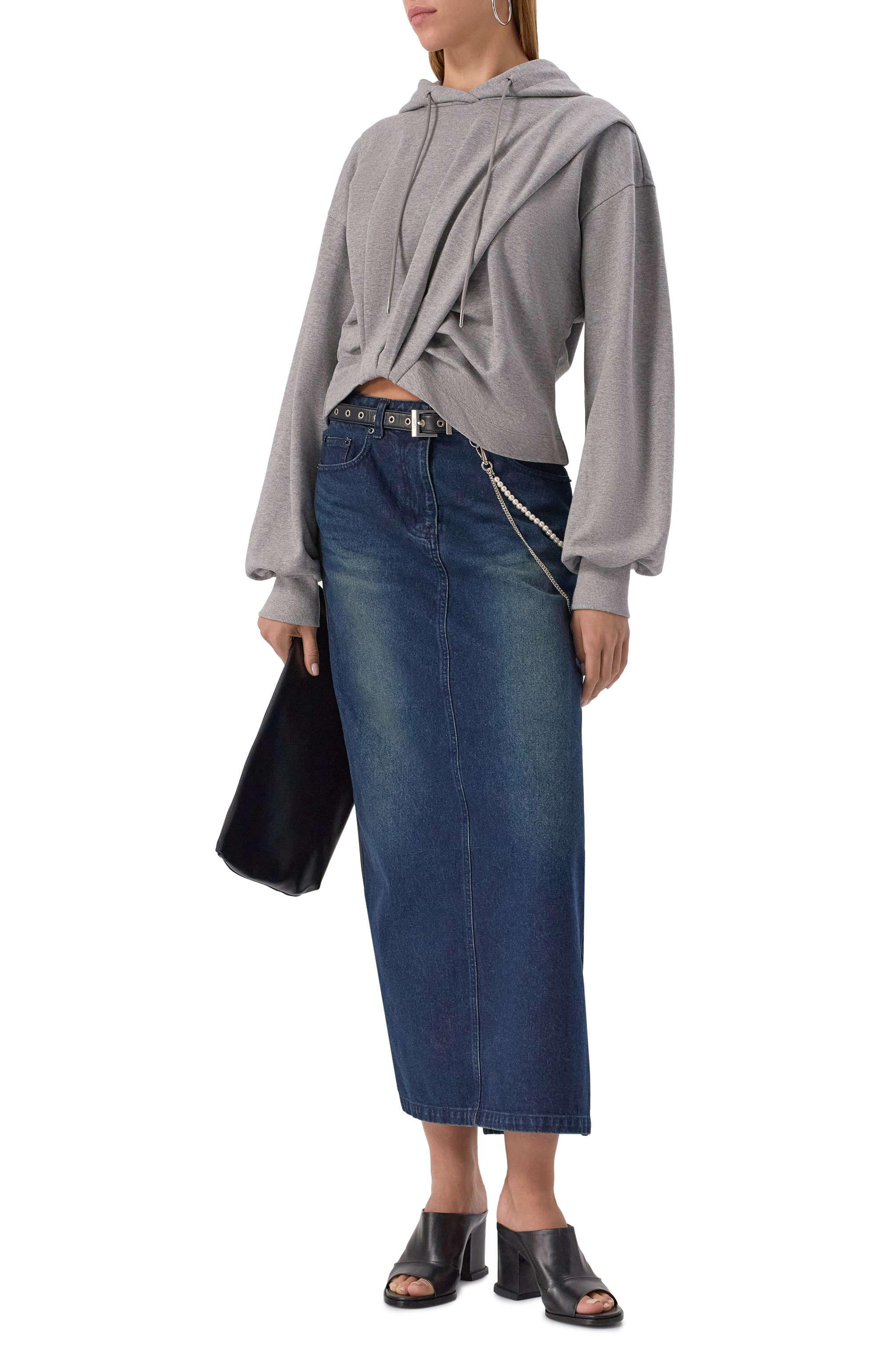 Хлопковое худи JUUN.J серого цвета по цене 47100 руб., арт. JW5241W063, фото 2 Хлопковое худи JUUN.J, арт. JW5241W063, фото 2