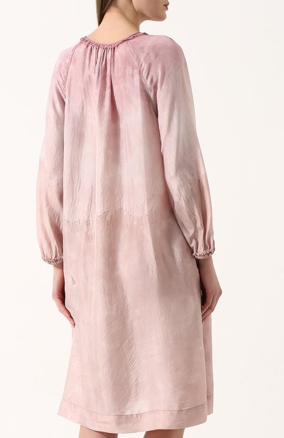 Шелковое платье свободного кроя с круглым вырезом RAQUEL ALLEGRA, арт. Y76-6761, фото 4