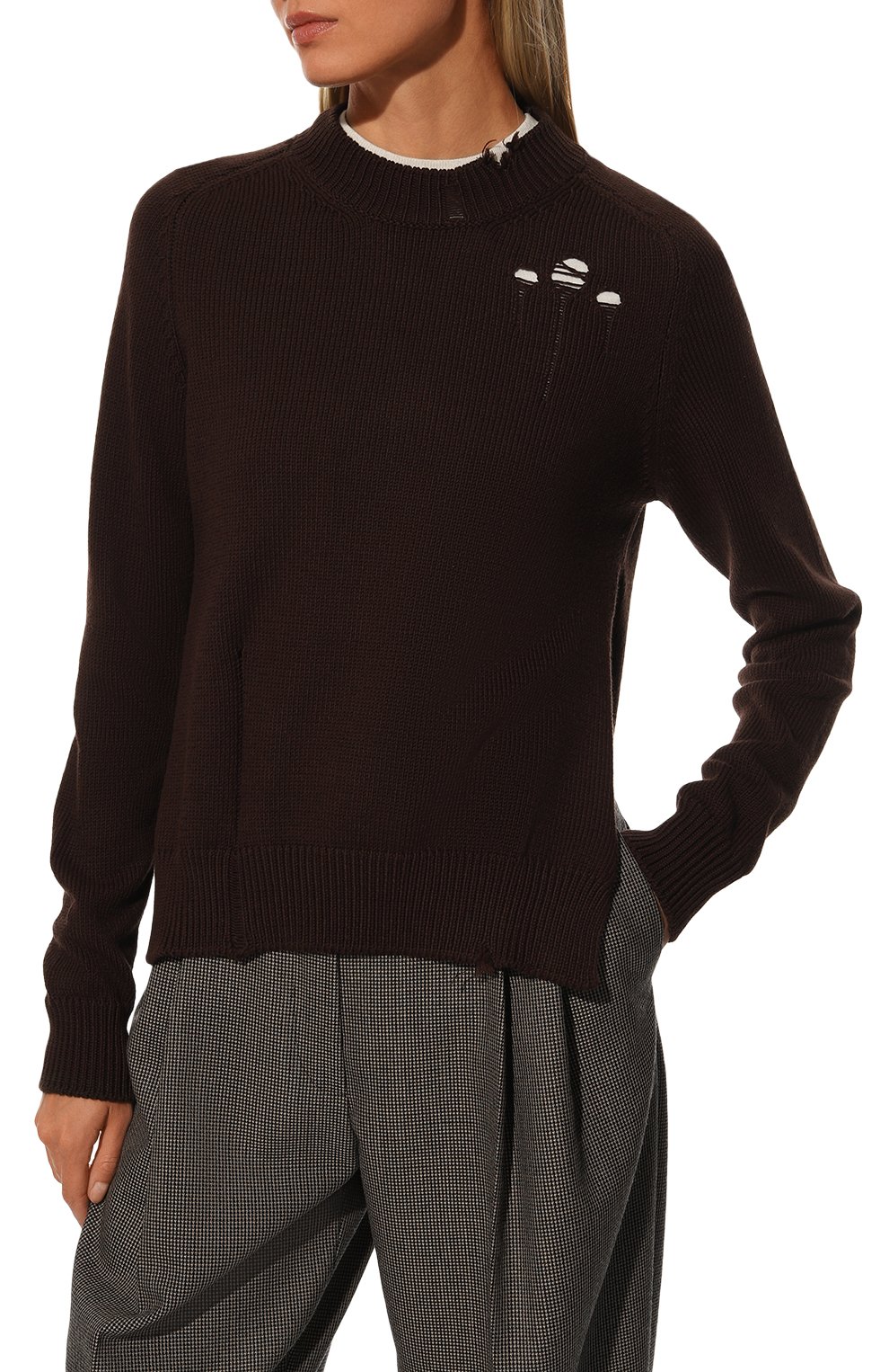 Хлопковый пуловер MAISON MARGIELA, арт. S51GP0256/S17982, фото 3