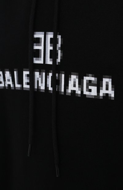 Хлопковое худи BALENCIAGA черного цвета по цене 99500 руб., арт. 578135/TKVI8, фото 5 Хлопковое худи BALENCIAGA, арт. 578135/TKVI8, фото 5