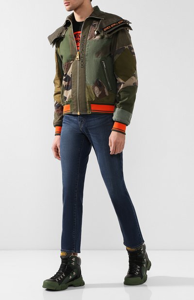 Комбинированные кроссовки flashtrek с внутренней меховой отделкой GUCCI, арт. 548714/D6090, фото 2