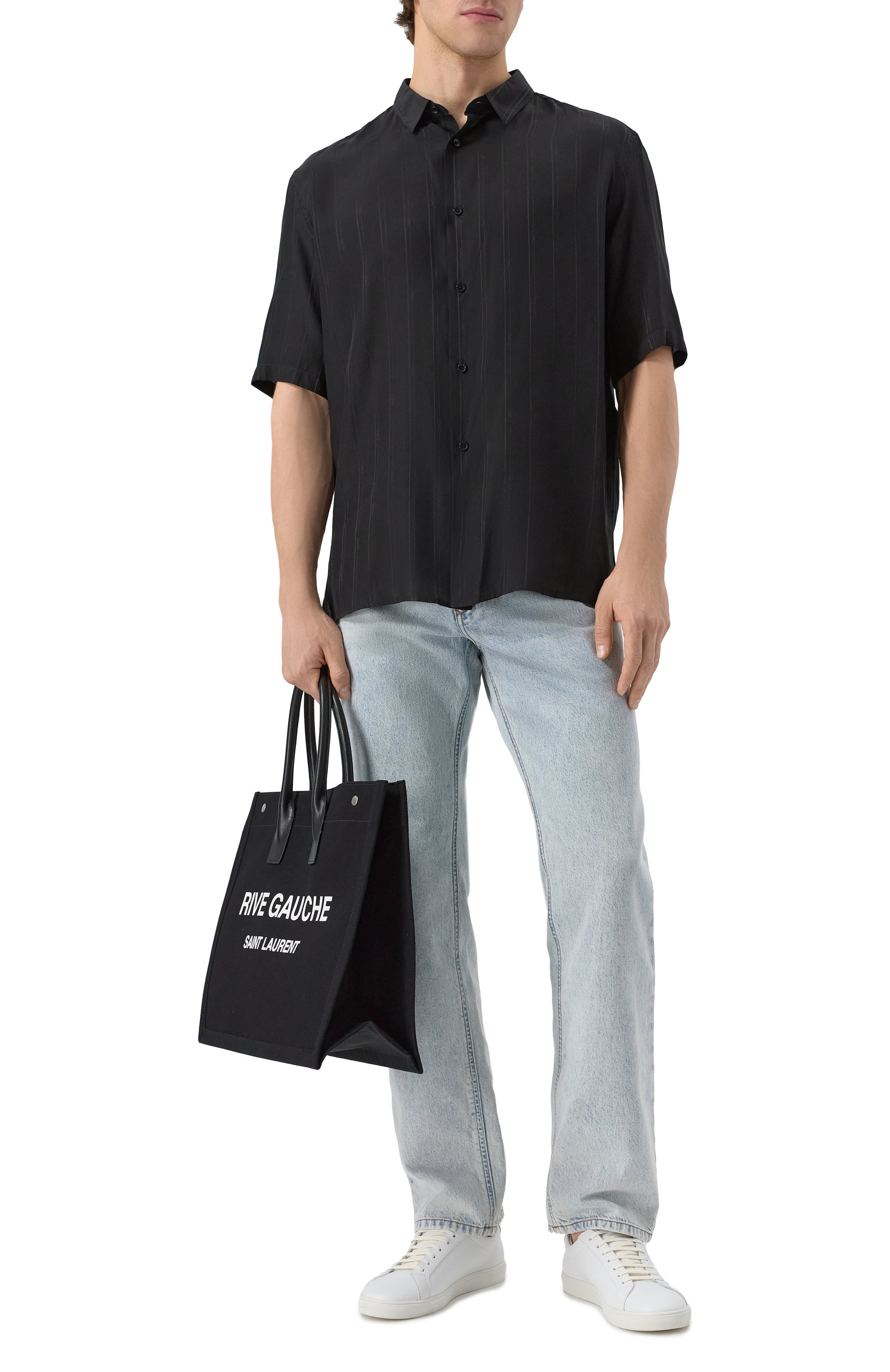 Кожаные кеды andy SAINT LAURENT, арт. 606833/0M500, фото 2