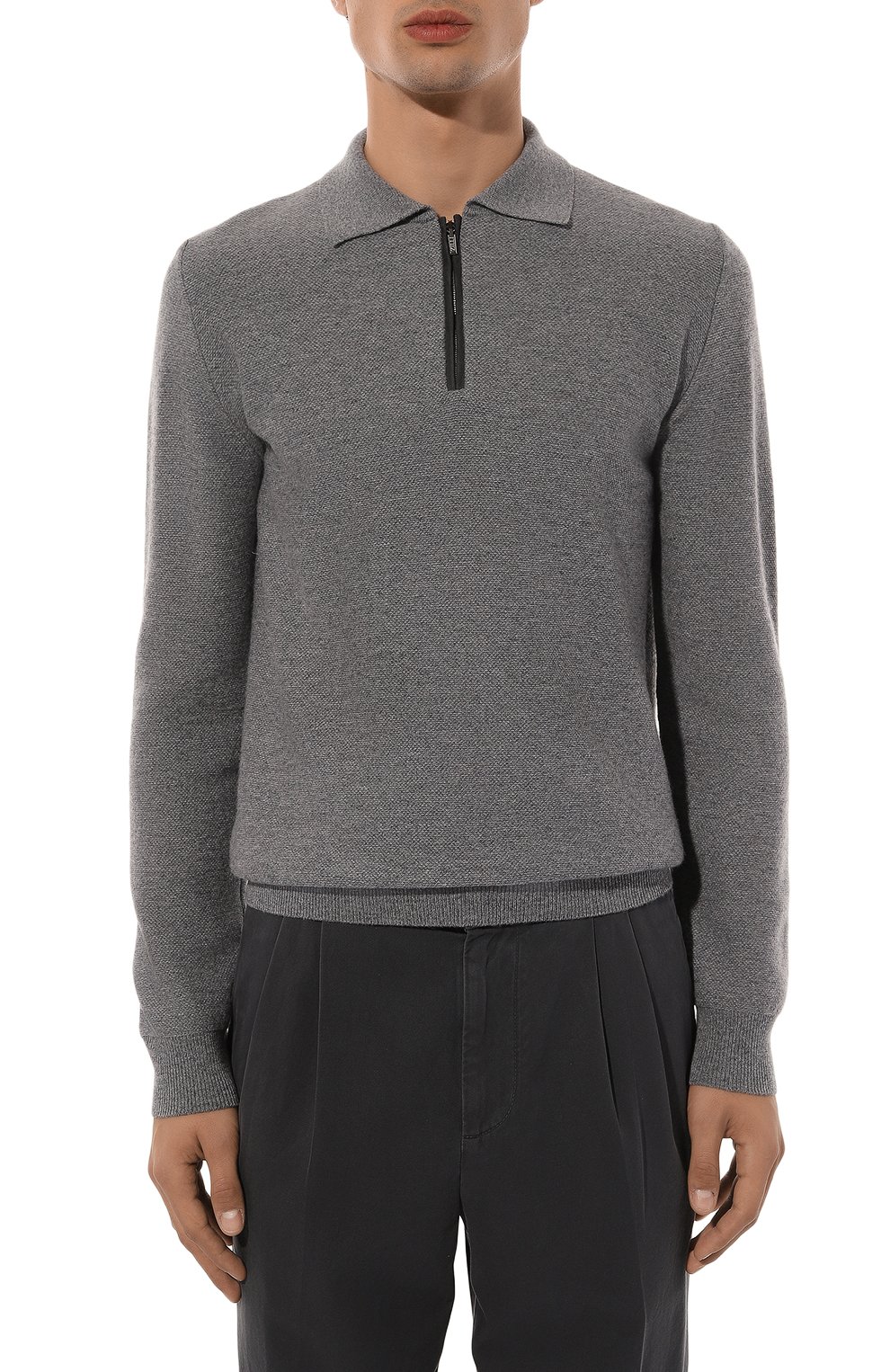 Поло из шерсти и кашемира ZILLI серого цвета по цене 106500 руб., арт. KZP001M0223VTRI00, фото 3 Поло из шерсти и кашемира ZILLI, арт. KZP001M0223VTRI00, фото 3