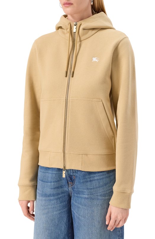 Хлопковая толстовка Burberry 8111668 Бежевый  8111668 Фото 3