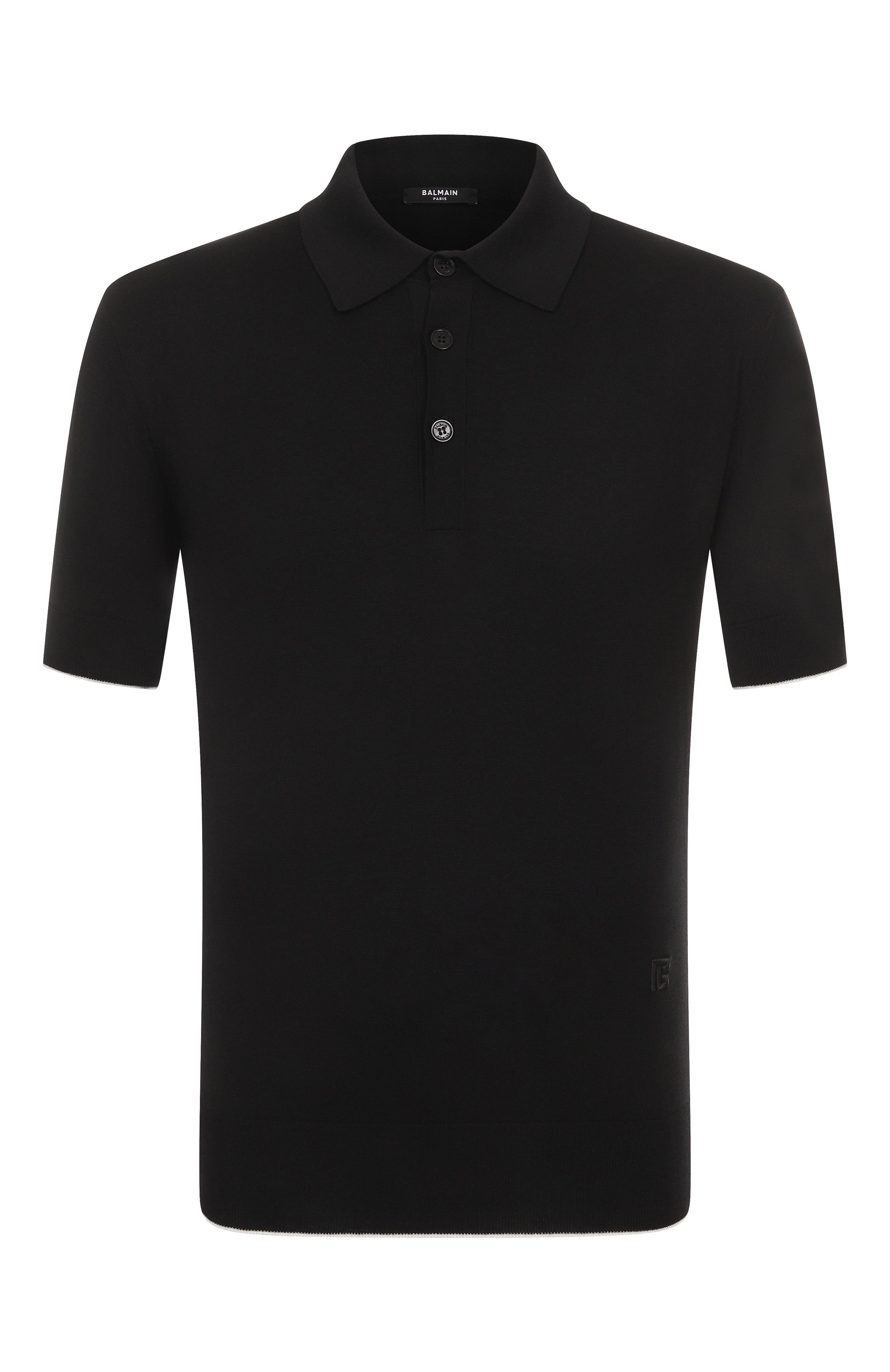 Поло из шелка и хлопка BALMAIN, арт. FH1GB020/KI73, фото 1