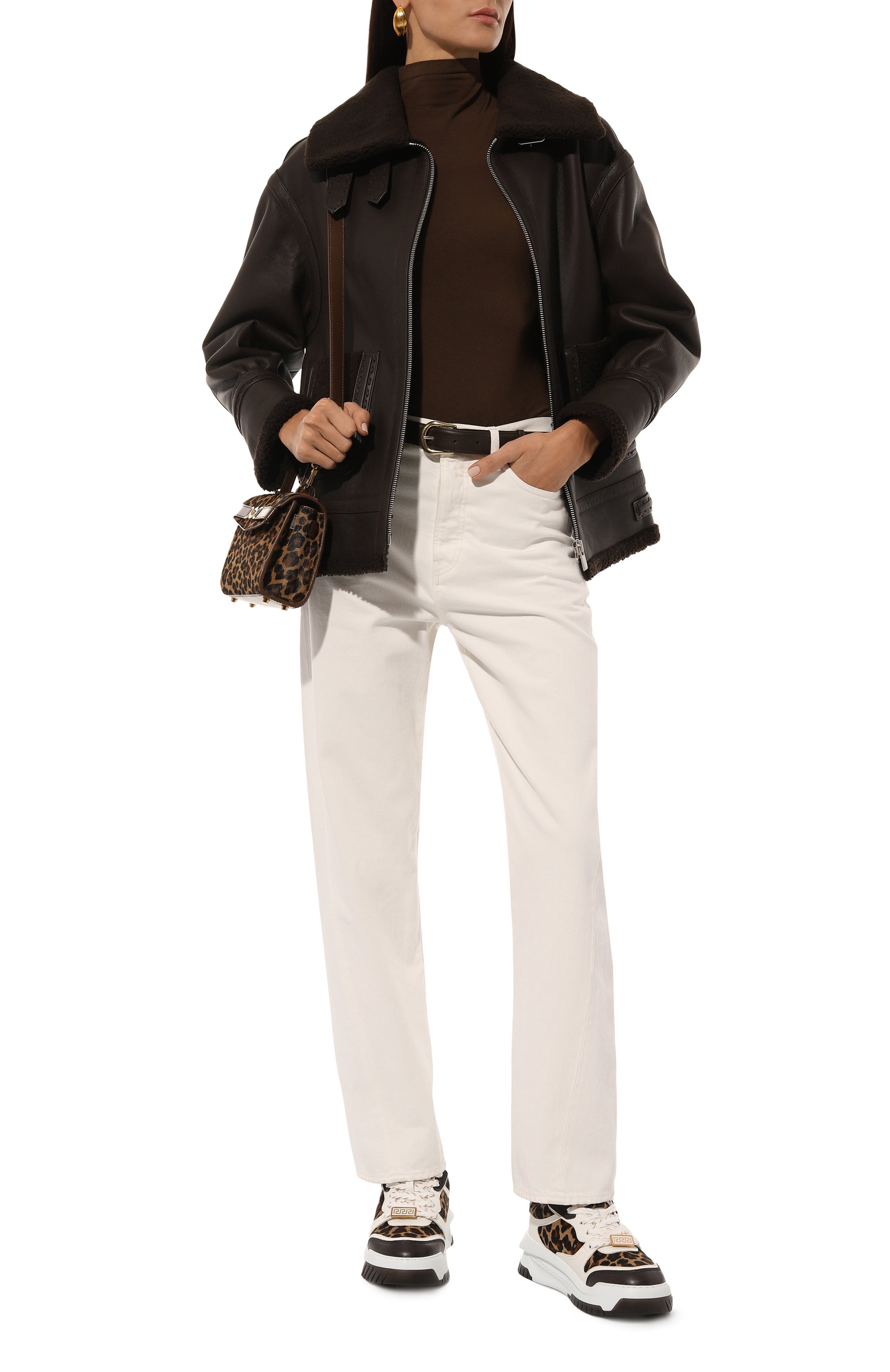 Кожаные кроссовки odissea VERSACE, арт. 1016365/1A12173, фото 2