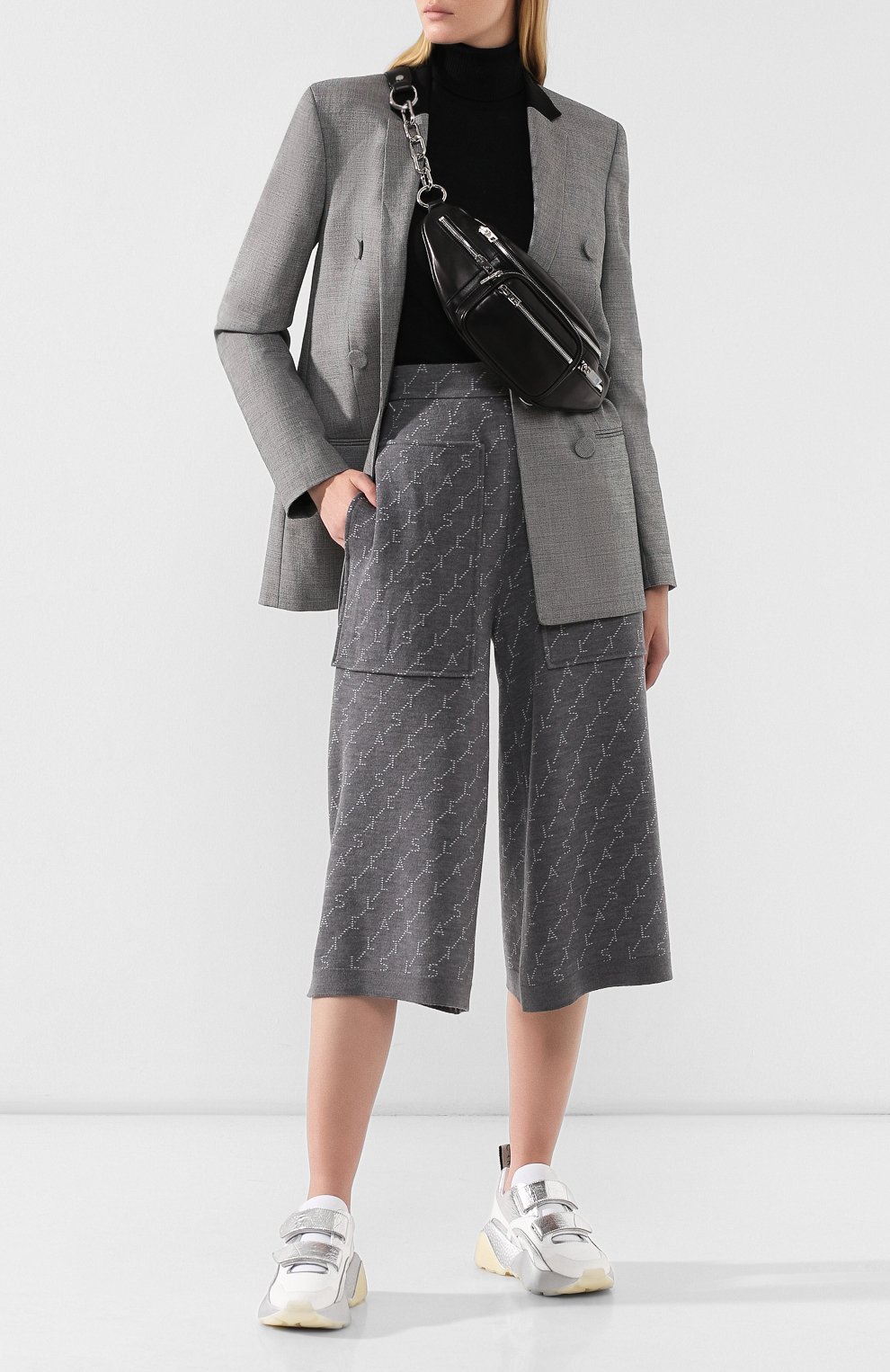 Шерстяные кюлоты STELLA MCCARTNEY серого цвета по цене 69100 руб., арт. 574747/S2093, фото 2 Шерстяные кюлоты STELLA MCCARTNEY, арт. 574747/S2093, фото 2