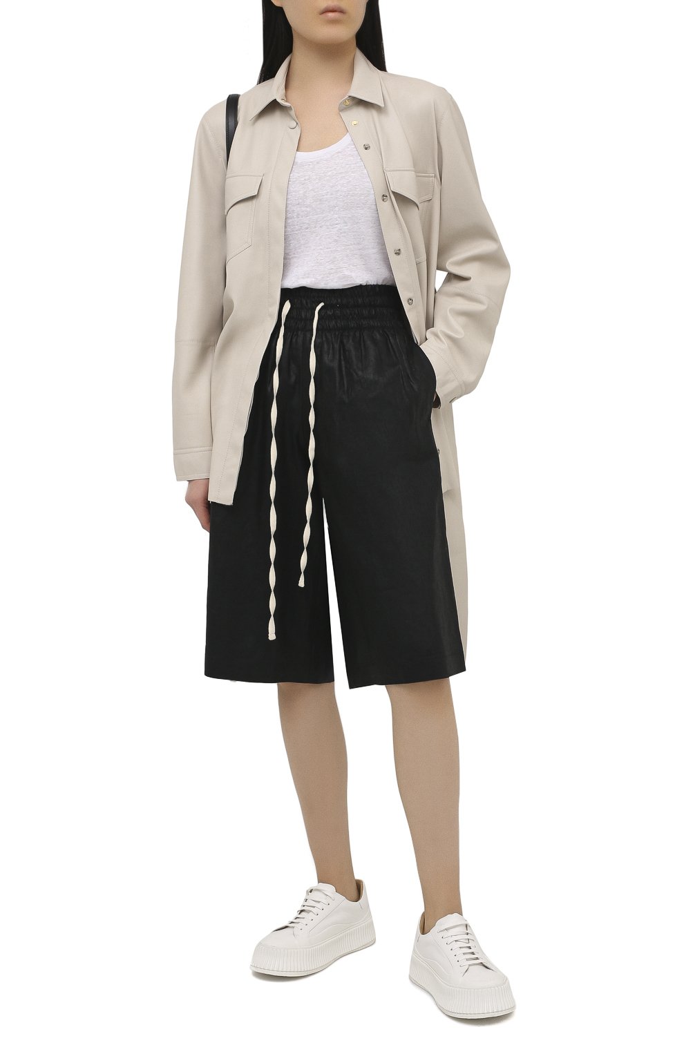 Рубашка из экокожи NANUSHKA, арт. ARTHA_CREME_VEGAN LEATHER, фото 2