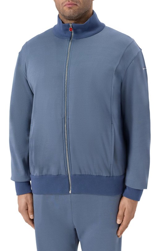Спортивный костюм из хлопка и шелка Kiton UMKZ01805_SET Синий  UMKZ01805_SET Фото 2