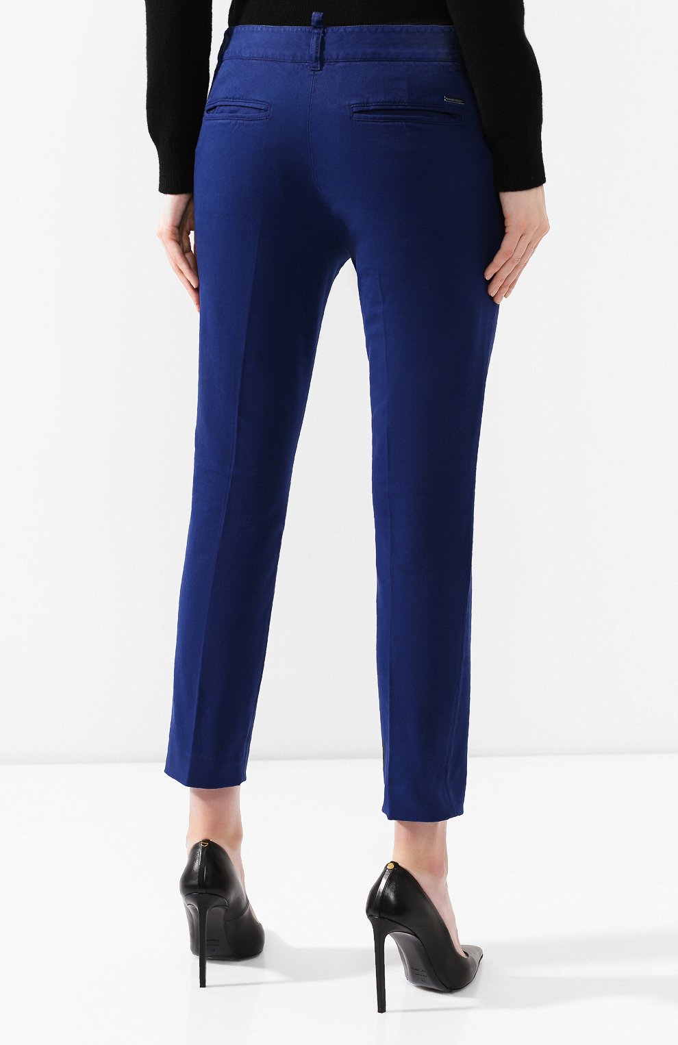 Хлопковые брюки DSQUARED2 синего цвета по цене 45650 руб., арт. S72KA0939/S52240, фото 4 Хлопковые брюки DSQUARED2, арт. S72KA0939/S52240, фото 4