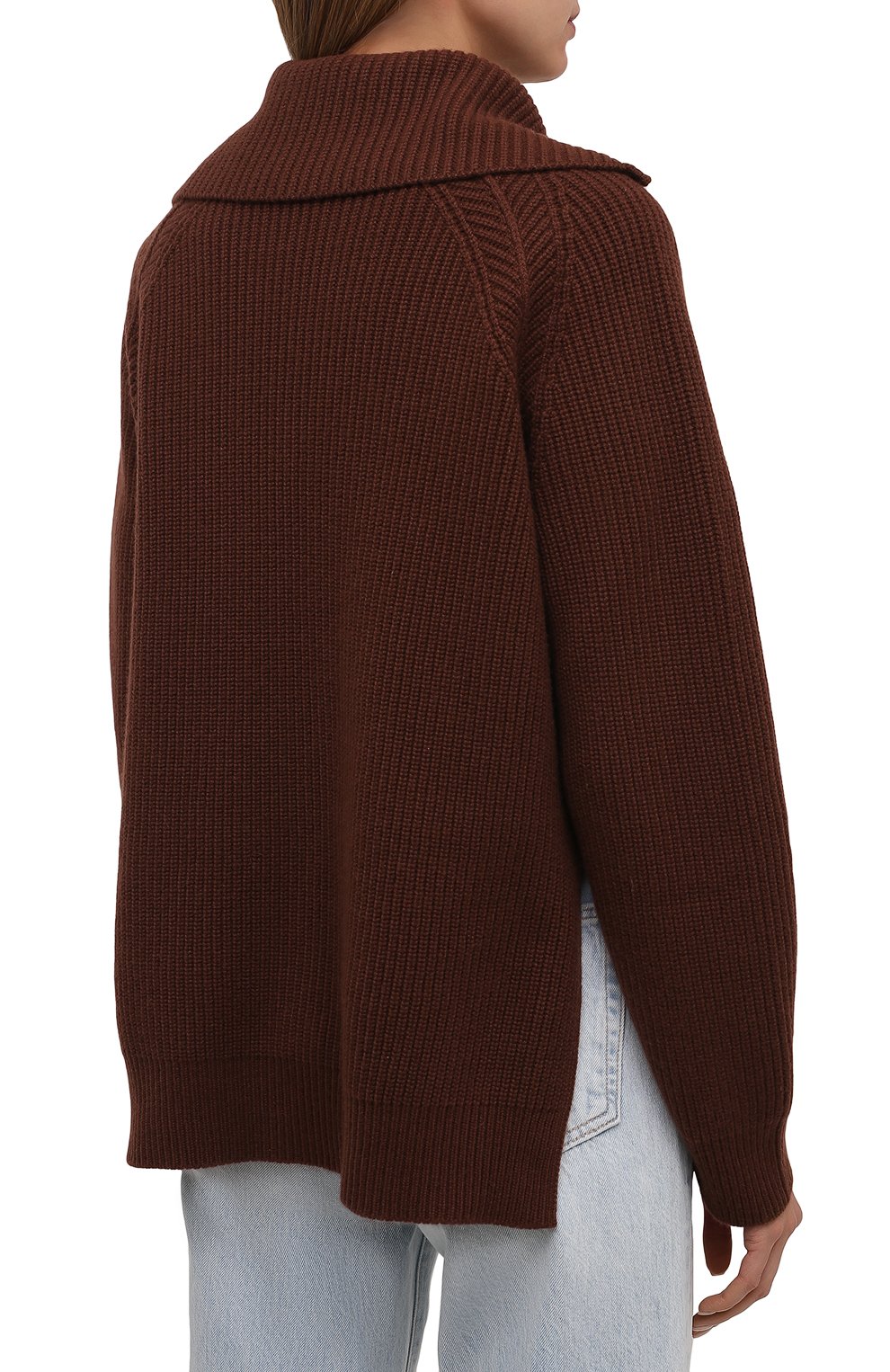 Кашемировый свитер LORO PIANA коричневого цвета по цене 253500 руб., арт. FAL7055, фото 4 Кашемировый свитер LORO PIANA, арт. FAL7055, фото 4