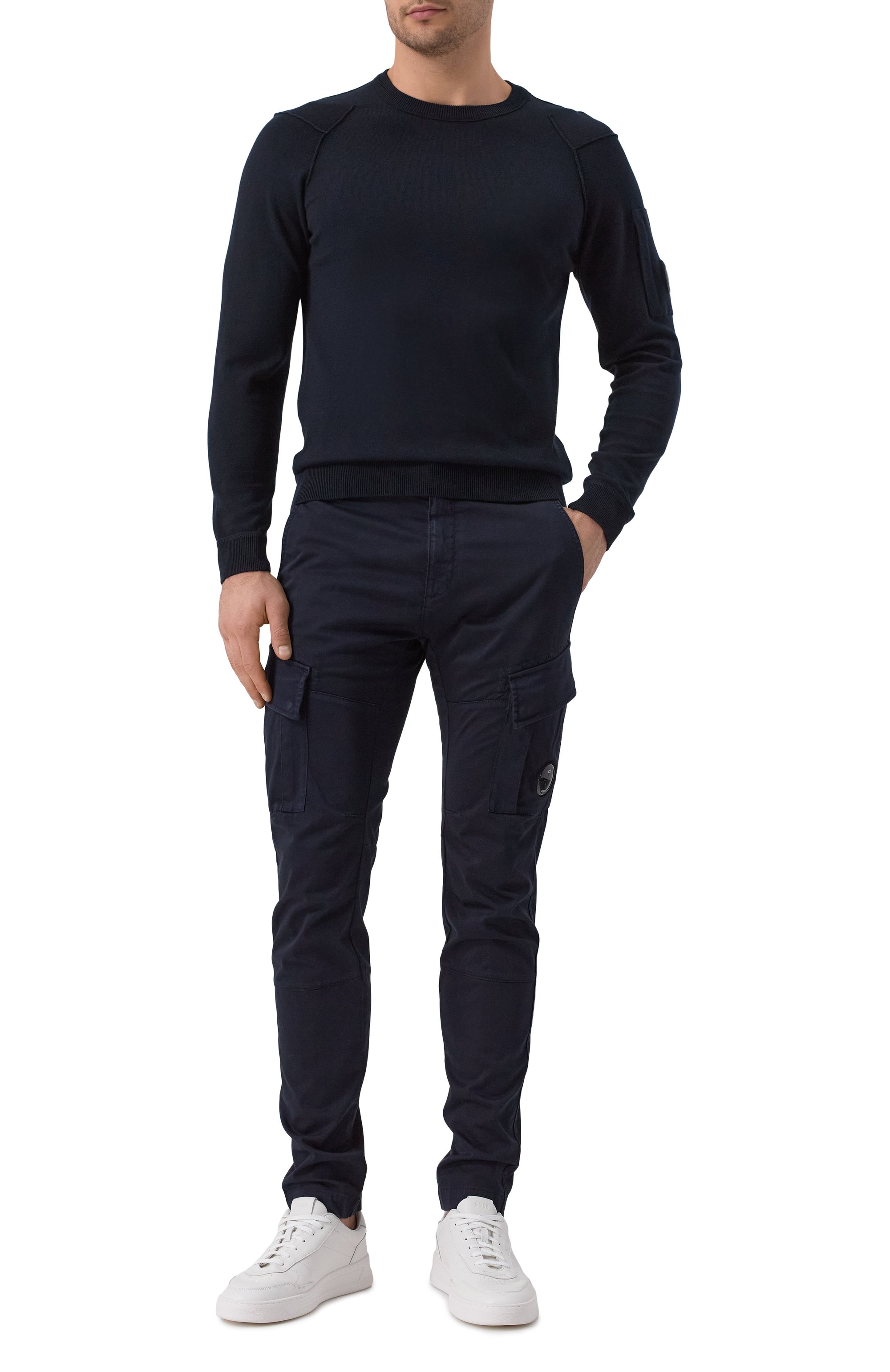 Хлопковый джемпер C.P. COMPANY, арт. 18CMKN026A004037A, фото 2