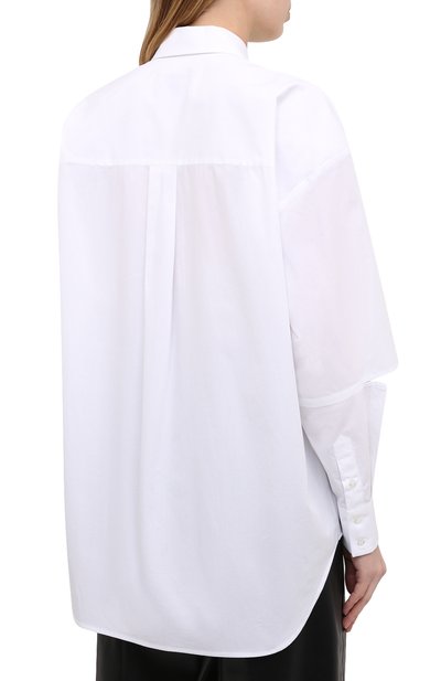 Хлопковая рубашка MSGM белого цвета по цене 26750 руб., арт. 2942MDE105 207813, фото 4 Хлопковая рубашка MSGM, арт. 2942MDE105 207813, фото 4