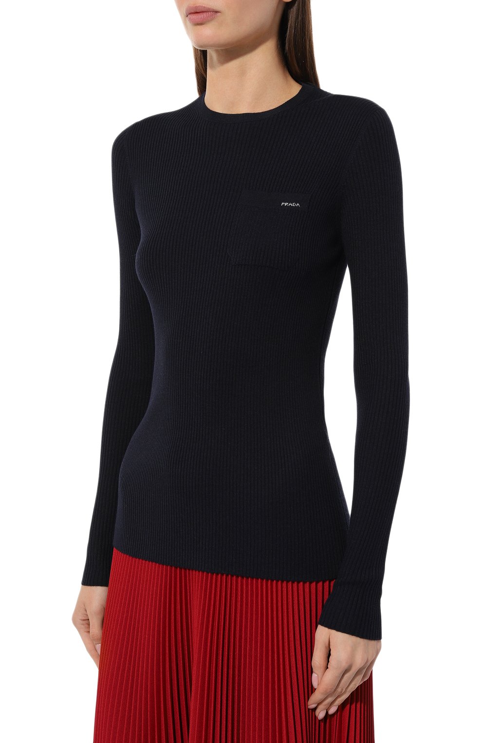 Пуловер из шерсти и шелка PRADA, арт. P24C1N-1XA3-F0008-202, фото 3