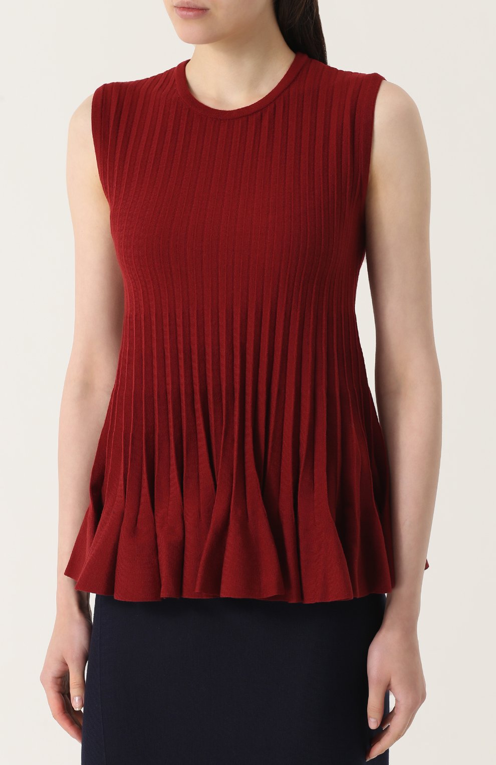 Вязаный плиссированный топ без рукавов MRZ, арт. FW17-0075, фото 3