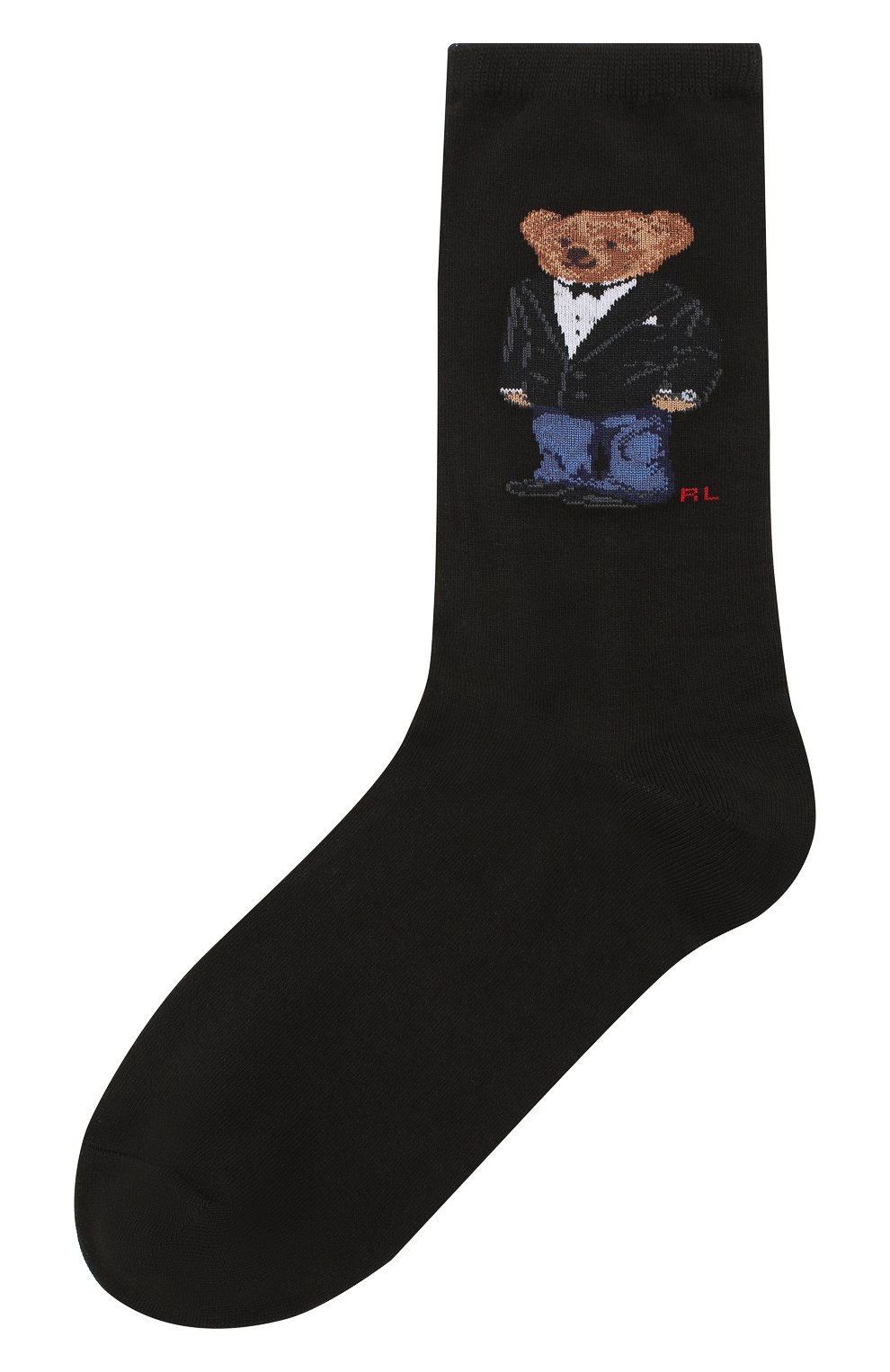 Хлопковые носки с вышитым принтом POLO RALPH LAUREN, арт. 455730855, фото 1