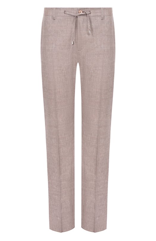 Брюки изо льна и шерсти Stefano Ricci M1T610002H/WL003L Бежевый M1T610002H/WL003L