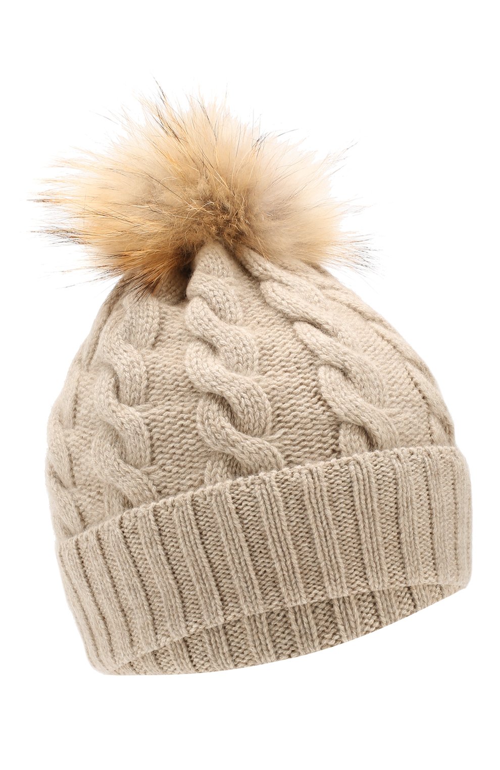Кашемировая шапка с меховым помпоном KASHJA` CASHMERE, арт. 134/PEL, фото 1