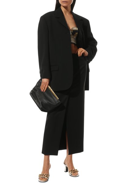 Кожаные мюли medusa chain VERSACE, арт. 1003334/DVT2P, фото 2