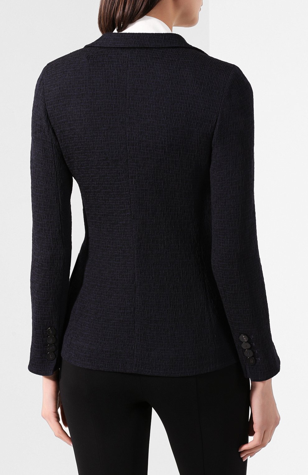 Жакет GIORGIO ARMANI темно-синего цвета по цене 157000 руб., арт. 3HAG72/AJSPZ, фото 4 Жакет GIORGIO ARMANI, арт. 3HAG72/AJSPZ, фото 4