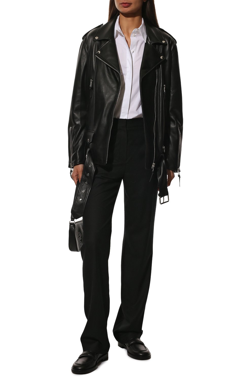 Кожаная куртка ALINE черного цвета по цене 115000 руб., арт. AL22FW030105, фото 2 Кожаная куртка ALINE, арт. AL22FW030105, фото 2