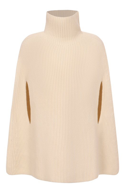 Шерстяное пончо Jil Sander J02ZZ0146/J14511 Кремовый J02ZZ0146/J14511