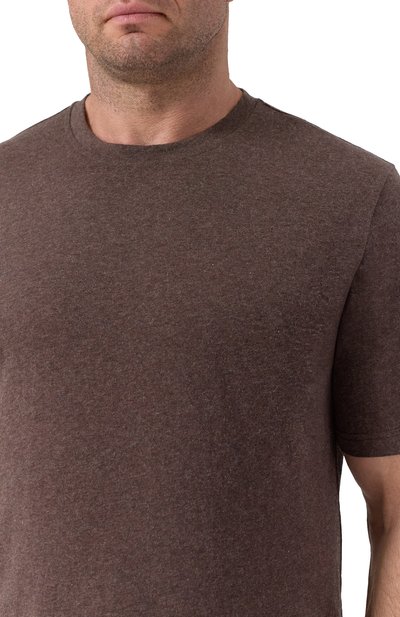 Футболка из хлопка и кашемира CAPOBIANCO коричневого цвета по цене 31250 руб., арт. 19M660.WS00./58, фото 5 Футболка из хлопка и кашемира CAPOBIANCO, арт. 19M660.WS00./58, фото 5